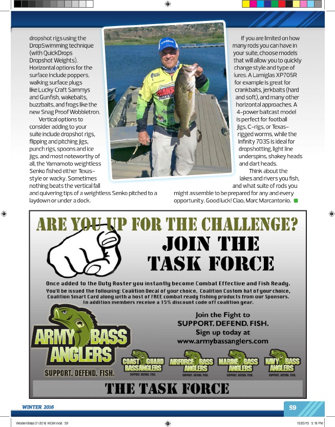 Westernbass Magazine - FREE Bass Fishing Tips And Techniques - Winter 2016, Page 59
