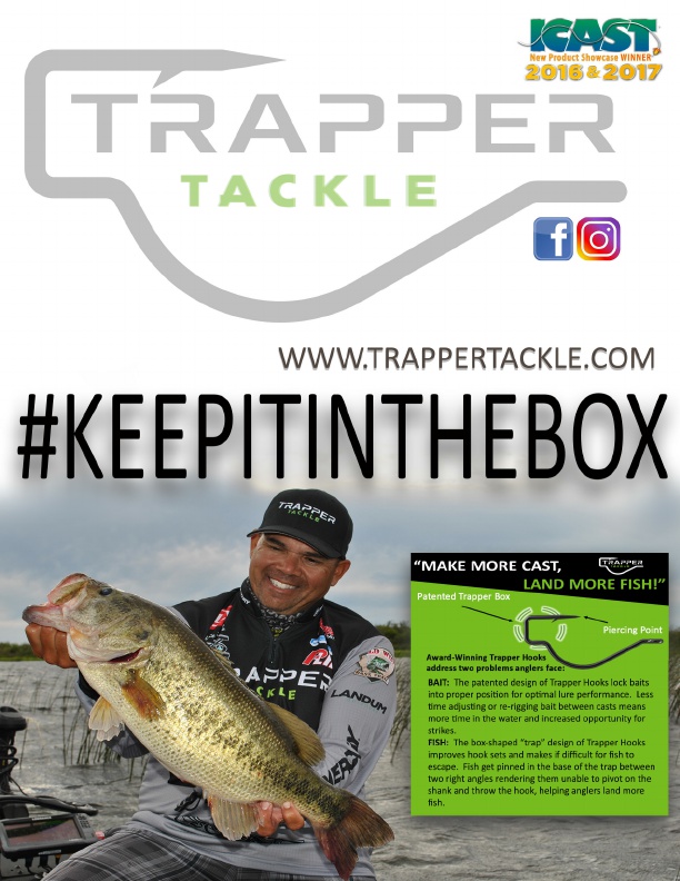 Trapper Tackle Hooks has a patented design to effectively lock the fish inside the Trapper Box to land more fish increase hookup ratio
