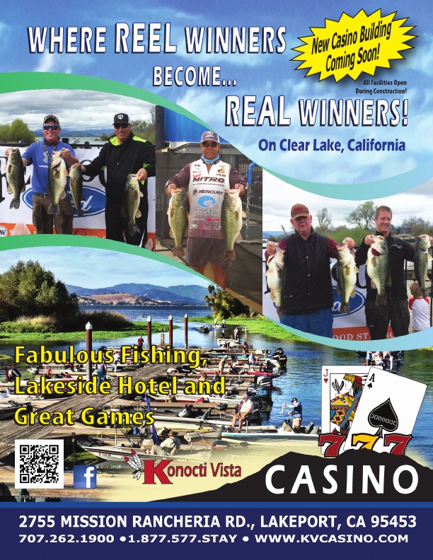 lakeport, california bass fishing hotel, konocti vista casino