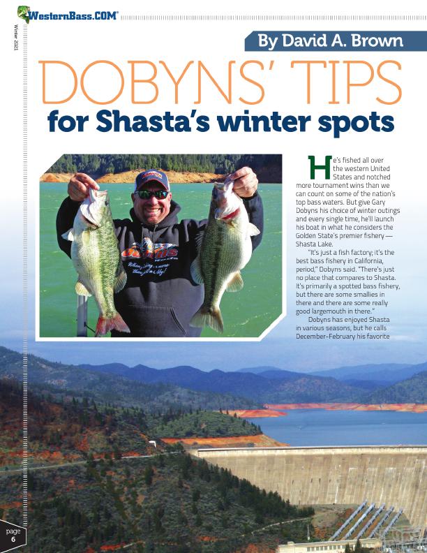 spotted bass lake shasta cold weather