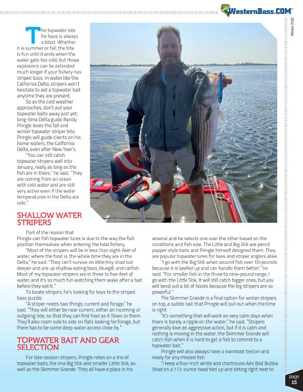 Topwater Stripers in the Winter with Randy Pringle by Tyler Brinks, Page 2