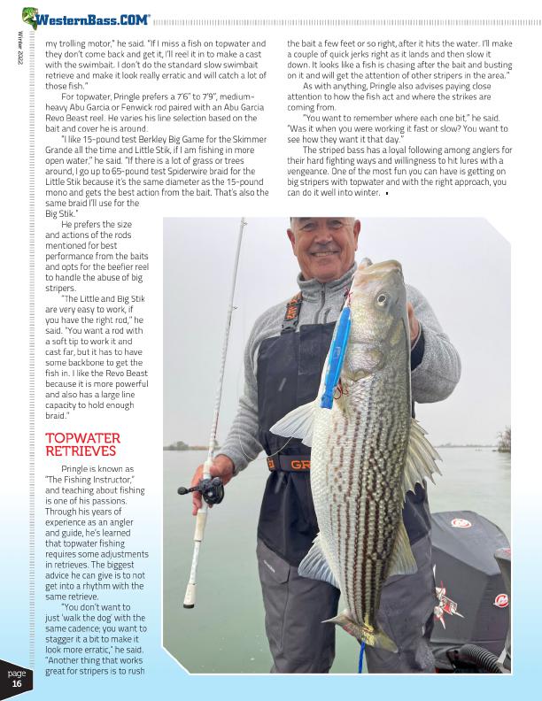 Topwater Stripers in the Winter with Randy Pringle by Tyler Brinks, Page 3