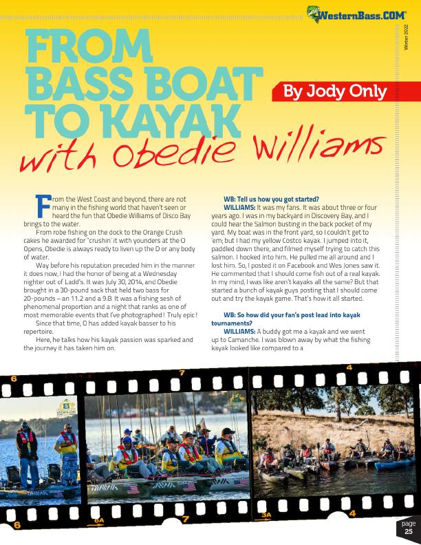 From Bass Boat to Kayak with Obedie Williams by Jody Only, Page 2