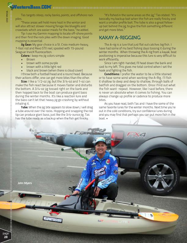 Cold Weather Kayak Bass Techniques by John Myers, Page 3