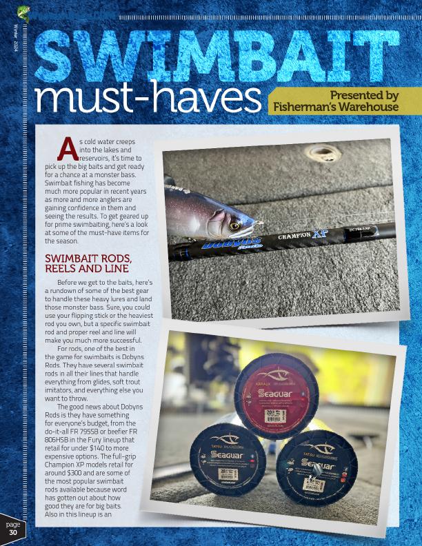 Rods, Reel, and Line to fishing swimbaits