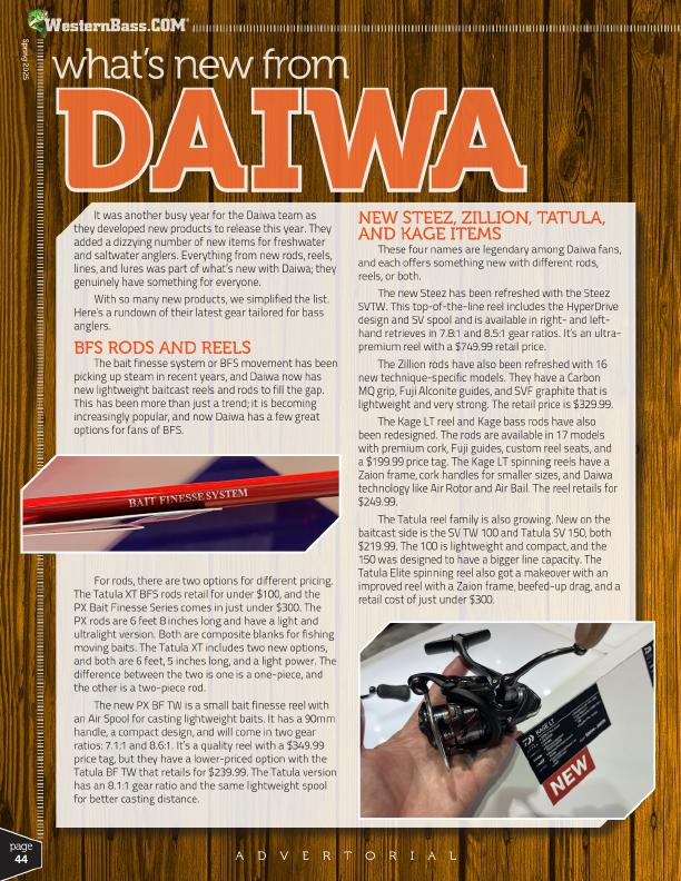 fishing gear for bass tournaments, Daiwa rods and Daiwa reels