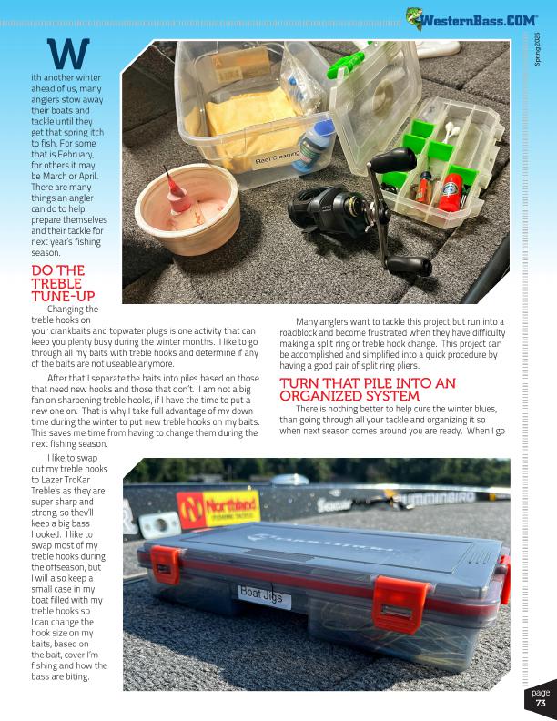 Off-Season Activities | Prepping For The Nex Fishing Season by Glenn Walker, Page 2