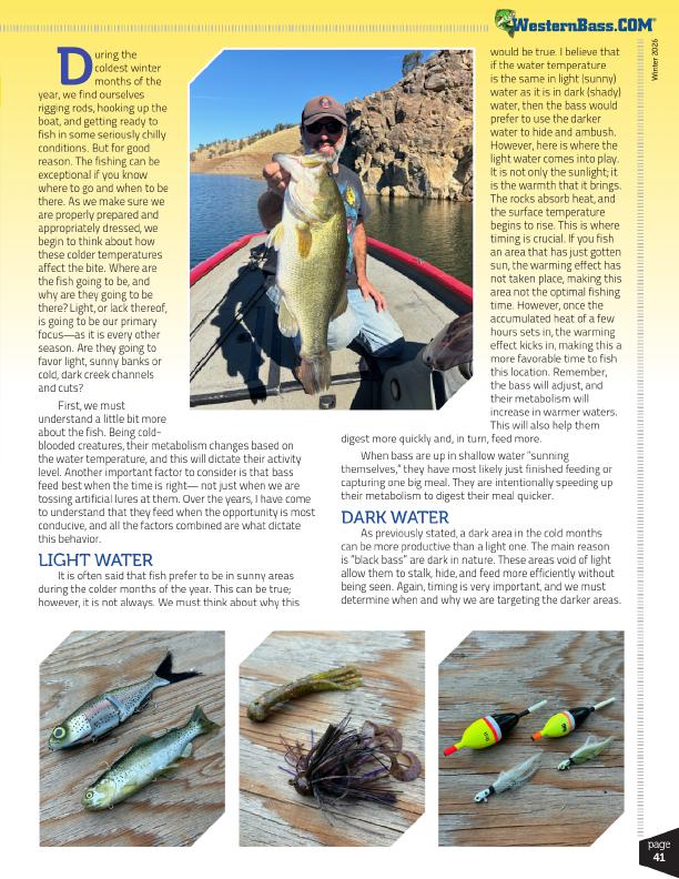 Winter Bassin How Lighting Affects Bass Feeding by John Liechty, Page 2